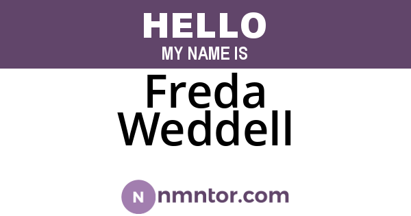 Freda Weddell