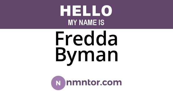 Fredda Byman
