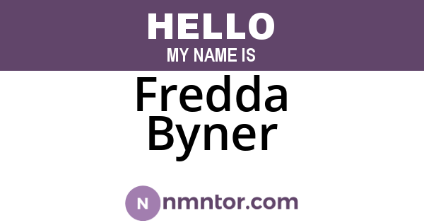 Fredda Byner