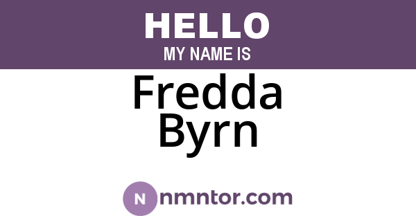 Fredda Byrn