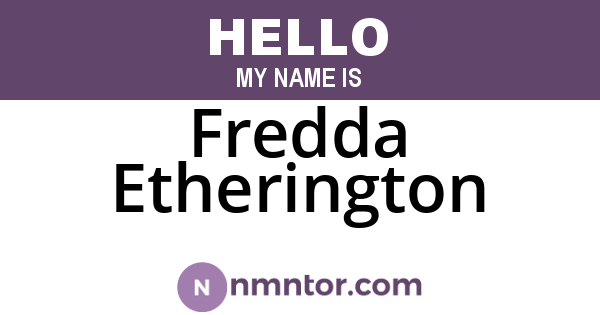 Fredda Etherington