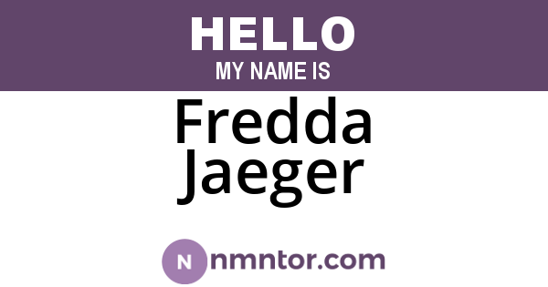 Fredda Jaeger