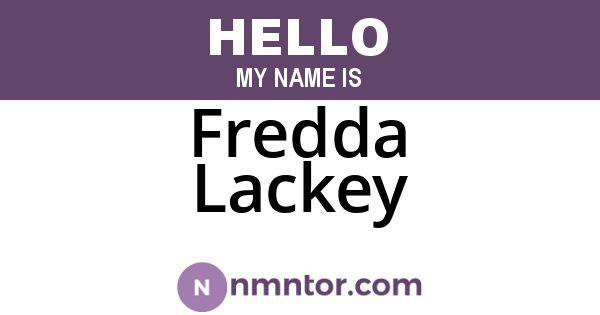 Fredda Lackey