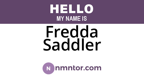 Fredda Saddler