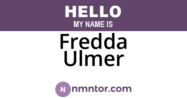 Fredda Ulmer