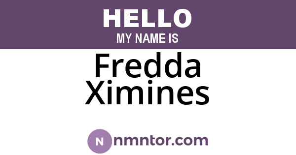 Fredda Ximines