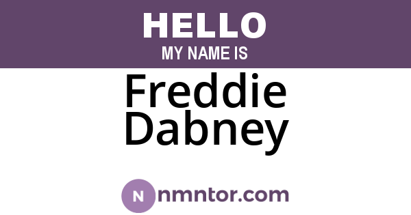 Freddie Dabney