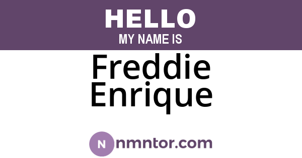 Freddie Enrique