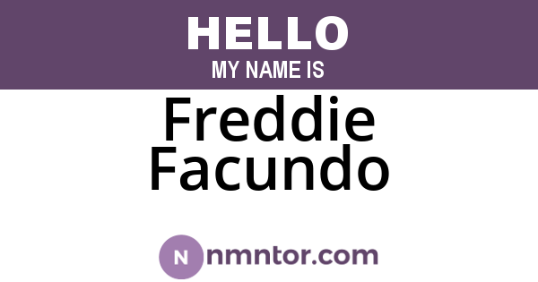 Freddie Facundo