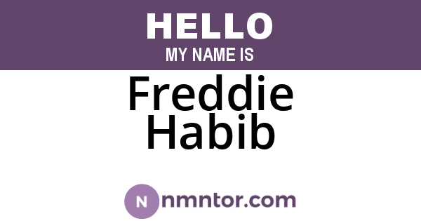 Freddie Habib
