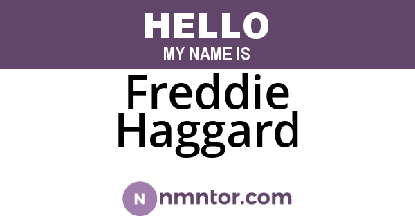Freddie Haggard