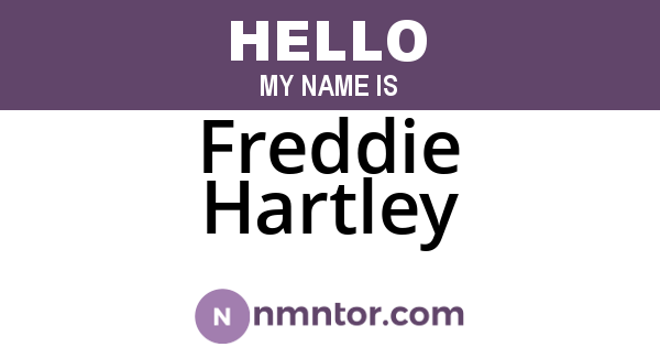 Freddie Hartley