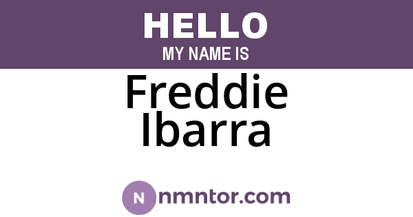 Freddie Ibarra