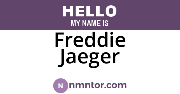Freddie Jaeger