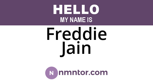 Freddie Jain