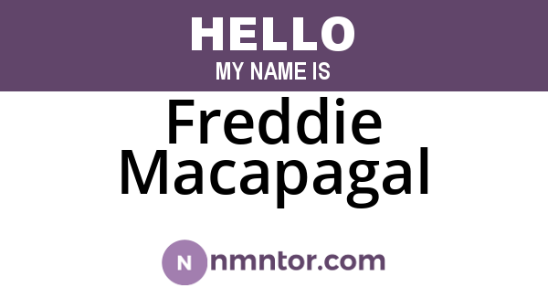 Freddie Macapagal