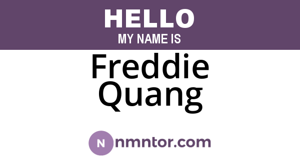 Freddie Quang