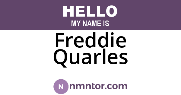 Freddie Quarles