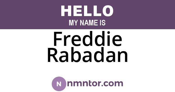 Freddie Rabadan