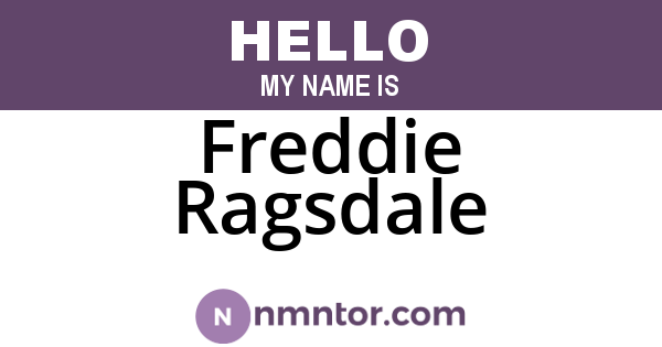 Freddie Ragsdale