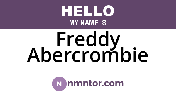 Freddy Abercrombie