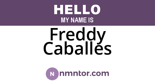 Freddy Caballes