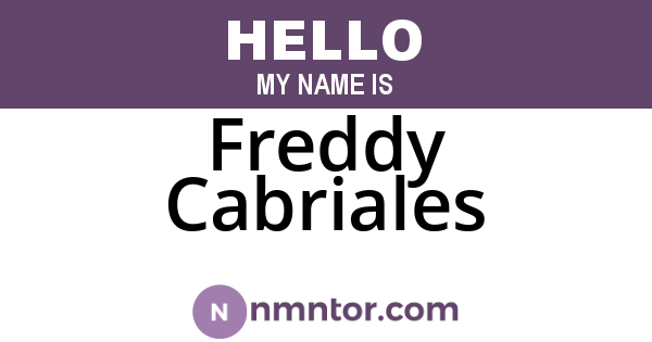 Freddy Cabriales