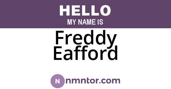 Freddy Eafford