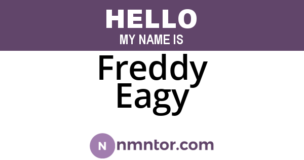 Freddy Eagy