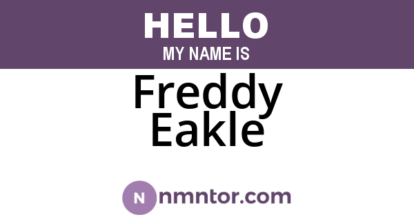 Freddy Eakle