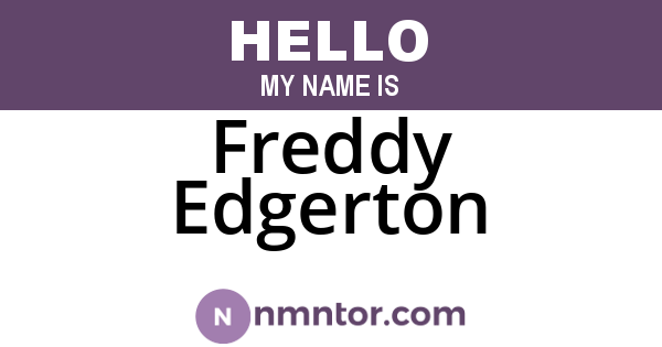 Freddy Edgerton