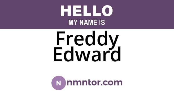 Freddy Edward