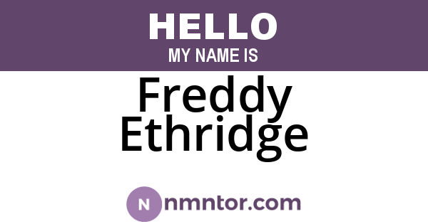Freddy Ethridge