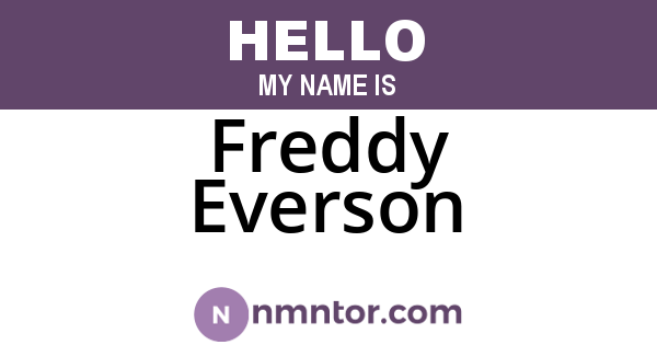 Freddy Everson