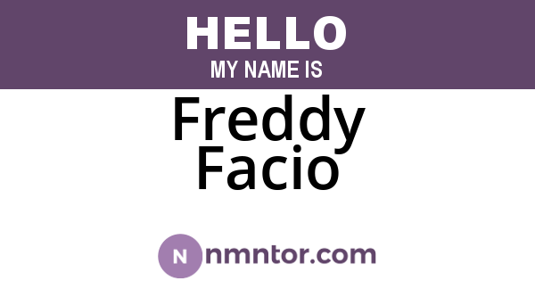 Freddy Facio