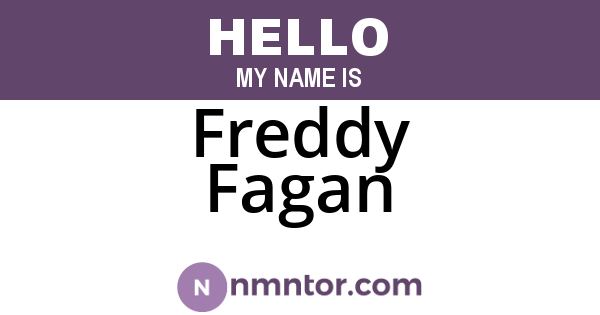 Freddy Fagan