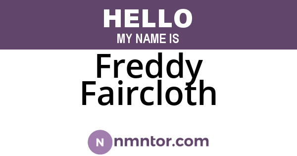 Freddy Faircloth