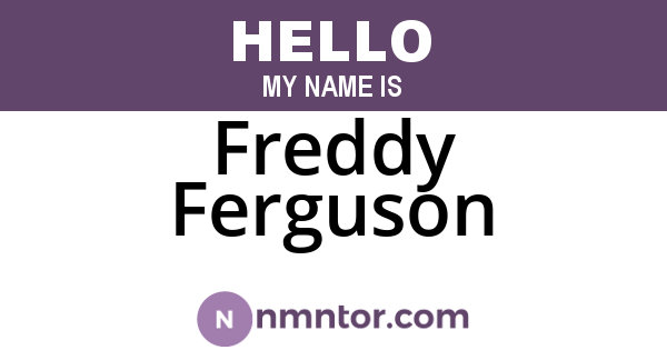 Freddy Ferguson
