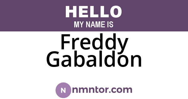 Freddy Gabaldon