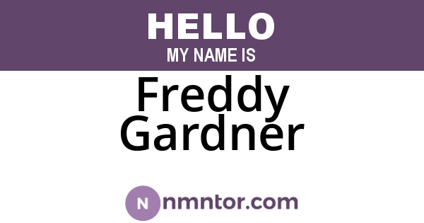 Freddy Gardner