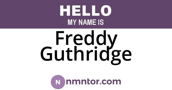 Freddy Guthridge