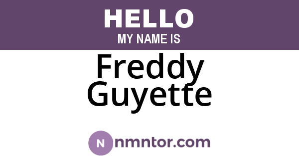 Freddy Guyette