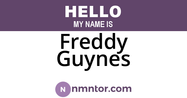 Freddy Guynes