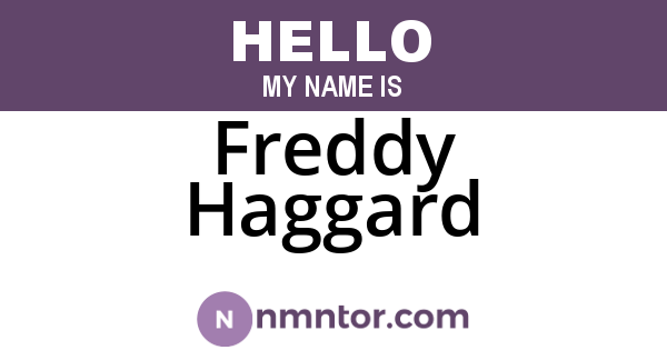 Freddy Haggard