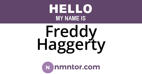 Freddy Haggerty