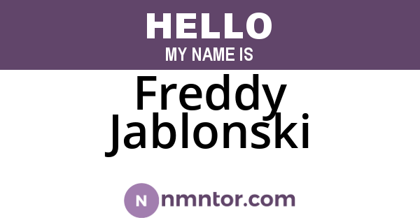 Freddy Jablonski