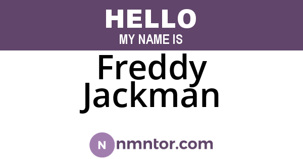 Freddy Jackman