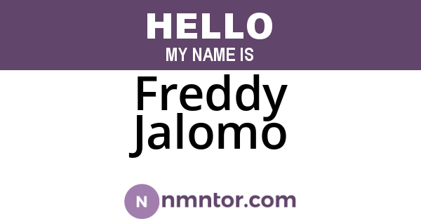 Freddy Jalomo