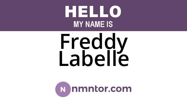 Freddy Labelle