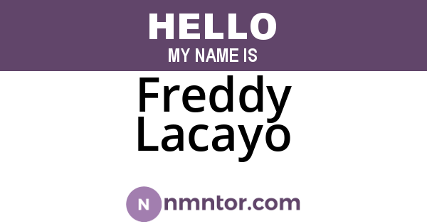 Freddy Lacayo